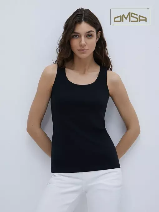 Майка женская omsa d1101 nero, , 42 (XS), OMSA, - 1