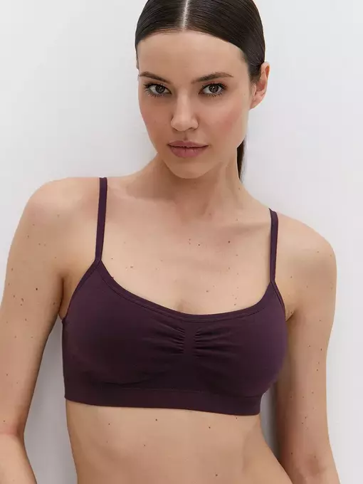 Кроп-топ на тонких бретелях omsa cotton 1111s viola, , 44 (S), OMSA, - 1