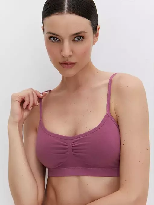 Кроп-топ на тонких бретелях omsa cotton 1111s sherbet, , 46 (M), OMSA, - 2