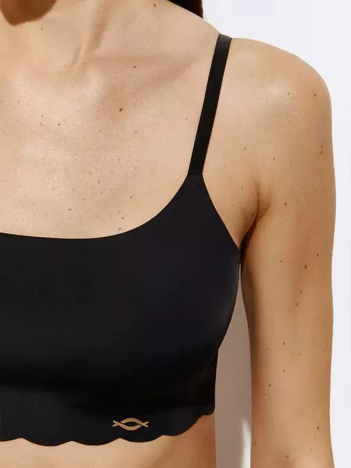 Кроп-топ на тонких бретелях omsa invisible 1111b nero, , 52(2XL), OMSA, - 2