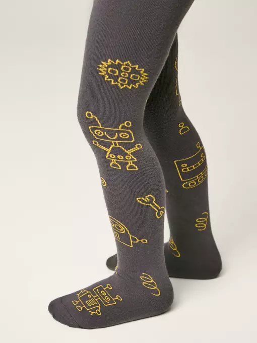 Колготки детские conte-kids sof-tiki 695 темно-серый, 7С-38СП, 104-110 (16), CONTE-KIDS,  - 2