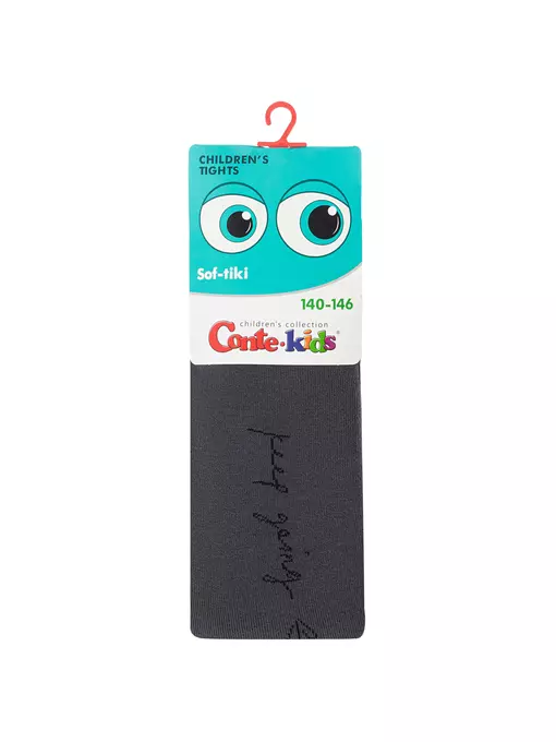 Колготки махровые conte-kids sof-tiki 700 темно-серый, 7С-38СП, 140-146 (22), CONTE-KIDS,  - 4