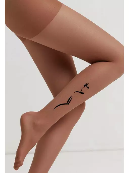 Колготки с тату-рисунком conte femme bronz, 19С-108СП, 2, CONTE ELEGANT,  - 3