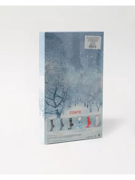 Подарочный набор женских носков (6 пар) conte 823 ассорти, 21С-76СП,24С-73СП, 36-39 (23-25), CONTE ELEGANT,  - 2