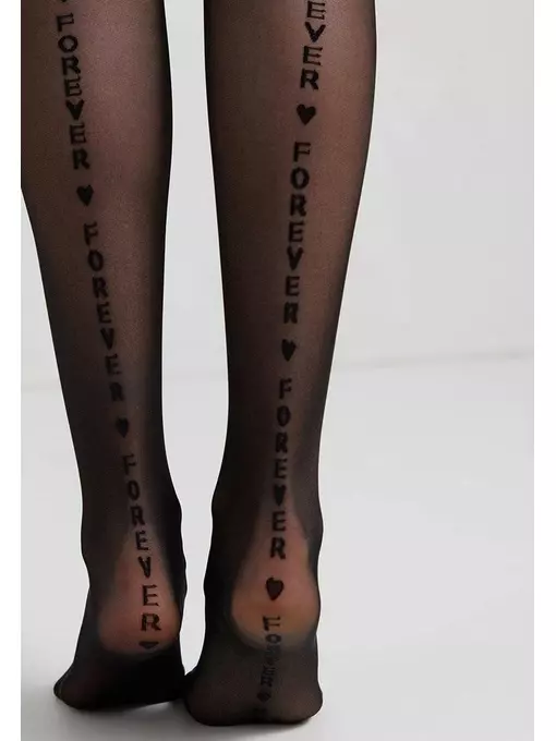Колготки женские с надписью forever nero, 21С-101СП, 2, CONTE ELEGANT,  - 3