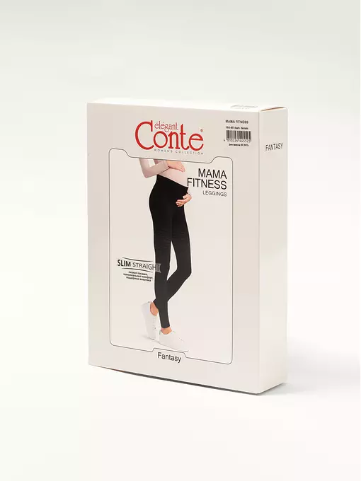 Ультракомфортные леггинсы для беременных mama fitness black, 18С-591ТСП, 164-90/XS, CONTE ELEGANT,  - 1