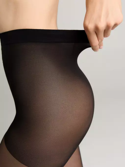 Колготки c объемным рисунком из флока euphoria nero, 22С-45СП, 4, CONTE ELEGANT,  - 5