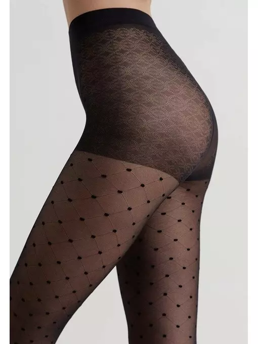 Фантазийные колготки с рисунком "точки" pois nero, 19С-103СП, 2, CONTE ELEGANT,  - 3