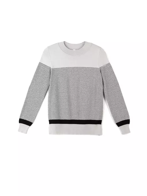 Экстрамягкий фактурный женский джемпер с металлическим блеском 035 серый, 17С-169СП, 170,176-84, CONTE ELEGANT,  - 3