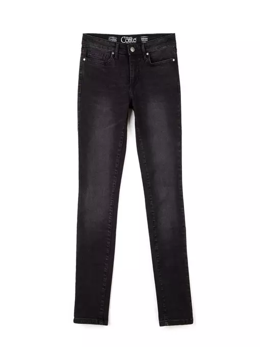 Моделирующие джинсы skinny со средней посадкой 2992/4937 темно-серый, 2992/4937, 170-90/XS, CONTE ELEGANT,  - 4