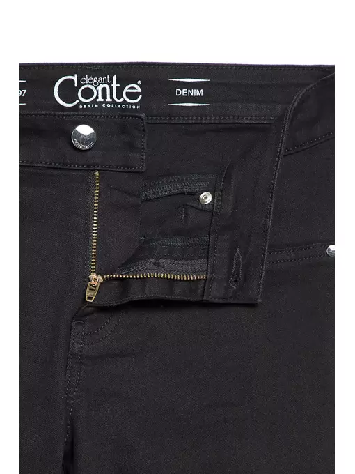 Моделирующие женские черные джинсы с высокой посадкой con-96 черный, CON-96, 170-90/XS, CONTE ELEGANT,  - 7