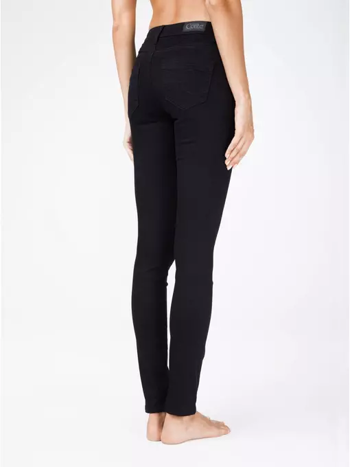 Моделирующие женские черные джинсы с высокой посадкой con-96 черный, CON-96, 170-90/XS, CONTE ELEGANT,  - 3