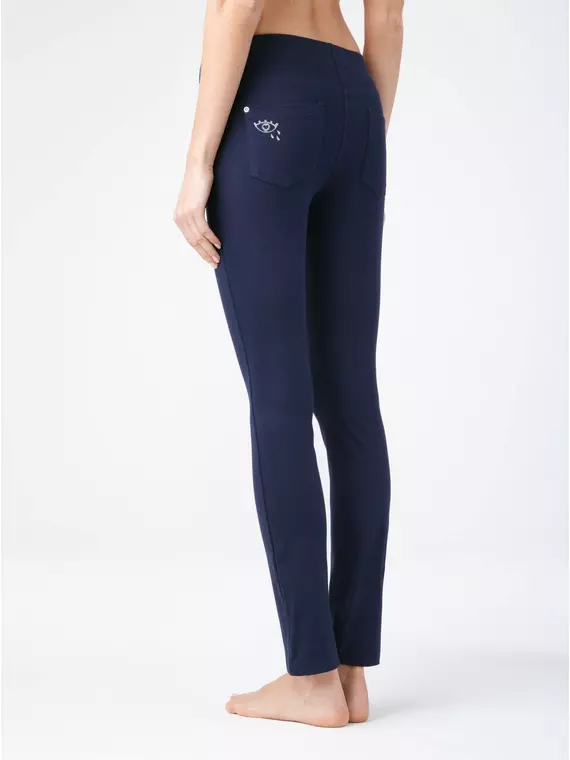 Ультрамягкие джеггинсы с высокой посадкой swift new темно-синий, 18С-596ТСП, 164-90/XS, CONTE ELEGANT,  - 4