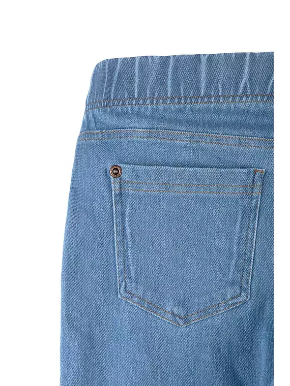 Ультрамодные джеггинсы с россыпью из стразов alany new blue-denim, 18С-597ТСП, 170-90/XS, CONTE ELEGANT,  - 8