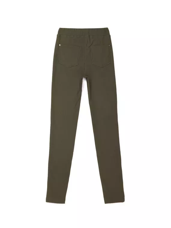 Экстрамягкие джеггинсы с высокой посадкой и термоэффектом windy+ deep khaki, 18С-559ТСП, 170-118/4XL, CONTE ELEGANT,  - 4