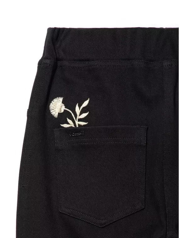 Ультраэластичные джеггинсы с металлической вышивкой flores nero, 18С-556ТСП, 164-98/M, CONTE ELEGANT,  - 8