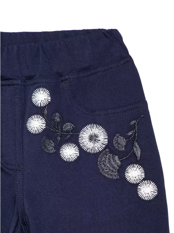 Ультраэластичные джеггинсы с металлической вышивкой flores marino, 18С-556ТСП, 170-90/XS, CONTE ELEGANT,  - 5