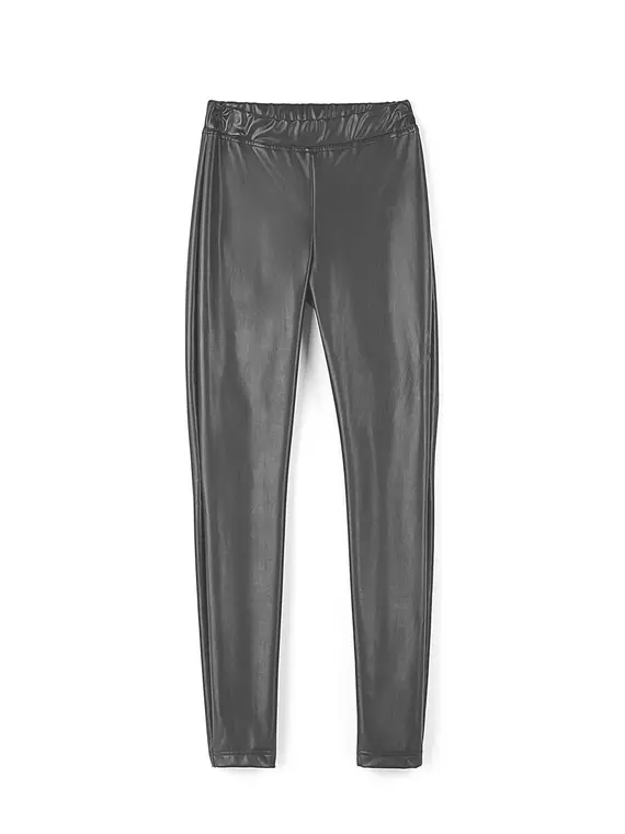 Ультрамягкие леггинсы из искусственной кожи с термоэффектом elite nero, , 164-94/S, CONTE ELEGANT, - 3