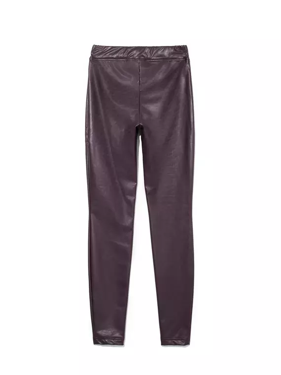 Ультрамягкие леггинсы из искусственной кожи с термоэффектом elite bordo, 18С-553ТСП, 164-90/XS, CONTE ELEGANT,  - 4