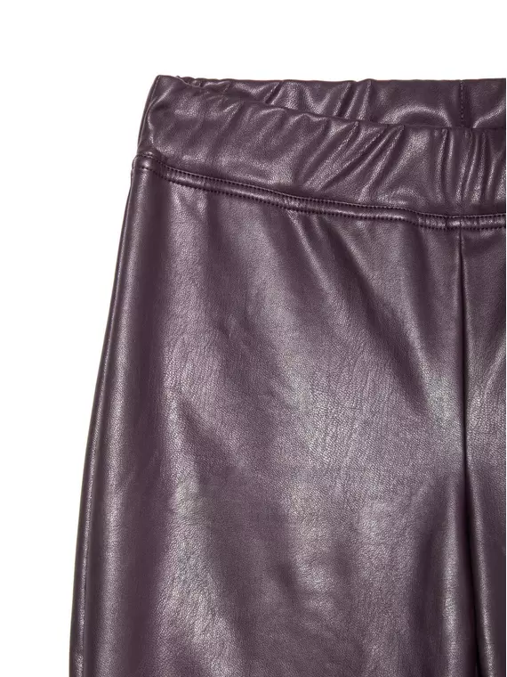 Ультрамягкие леггинсы из искусственной кожи с термоэффектом elite bordo, 18С-553ТСП, 164-90/XS, CONTE ELEGANT,  - 5