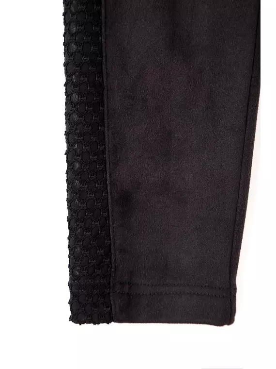 Ультрамодные леггинсы из искусственной замши c лампасами velvet chic nero, 18С-564ТСП, 170-94/S, CONTE ELEGANT,  - 8