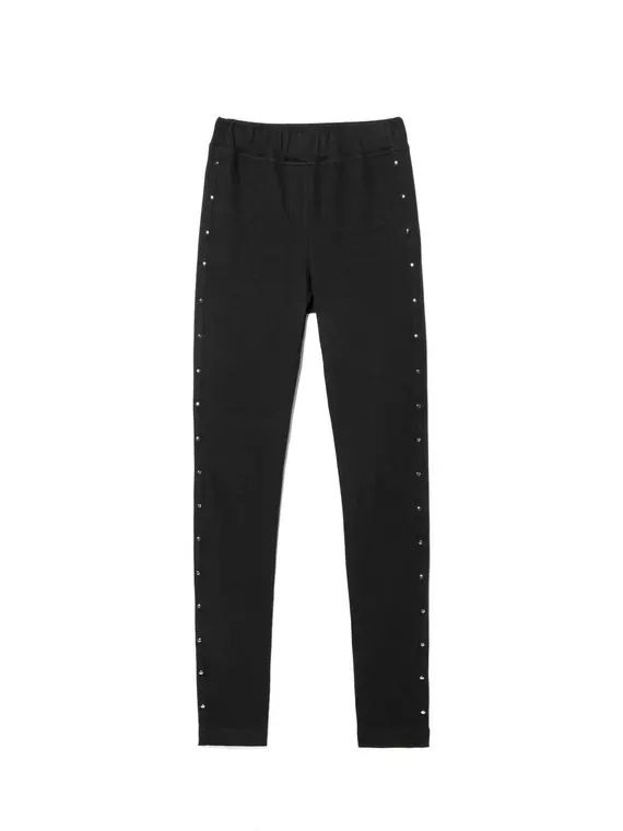 Джеггинсы женские с металлическим декором cher black, 18С-692ТСП, 164-90/XS, CONTE ELEGANT,  - 3
