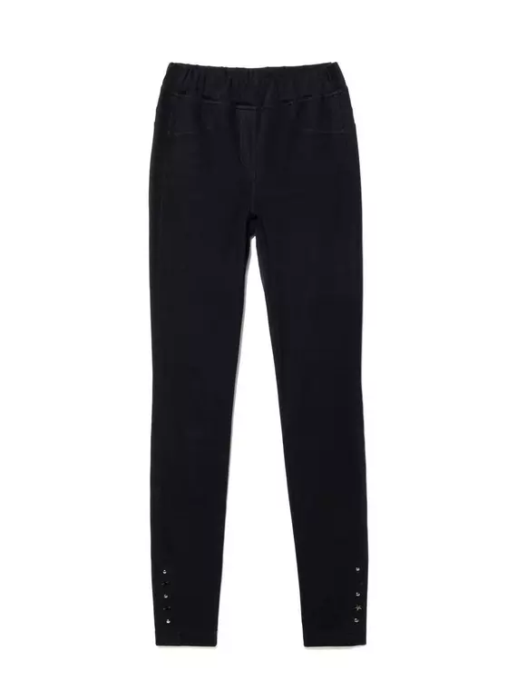 Джеггинсы женские с металлическим декором vegas black, 18С-691ТСП, 164-90/XS, CONTE ELEGANT,  - 3