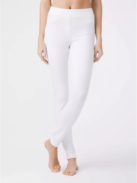 Леггинсы женские conte моделирующие джеггинсы с эффектом "push up" in cosmo white, 18С-689ТСП, 170-94/S, CONTE ELEGANT,  - 1