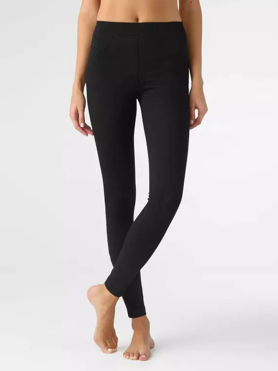 Моделирующие джеггинсы с высокой посадкой aleksa new black, 19С-854ТСП, 170-90/XS, CONTE ELEGANT,  - 1