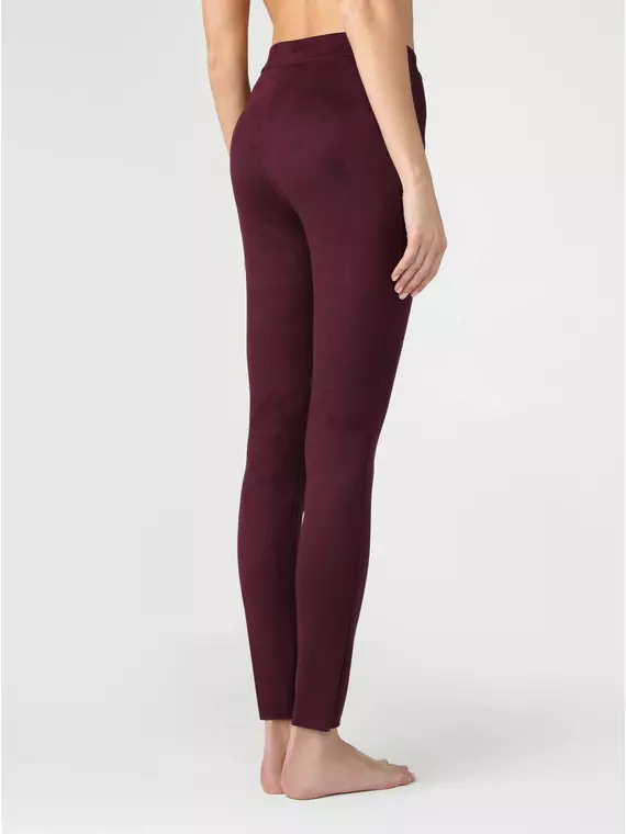 Леггинсы женские из искусственной замши с высокой посадкой conte desire lux grape wine, 19С-856ТСП, 170-90/XS, CONTE ELEGANT,  - 4
