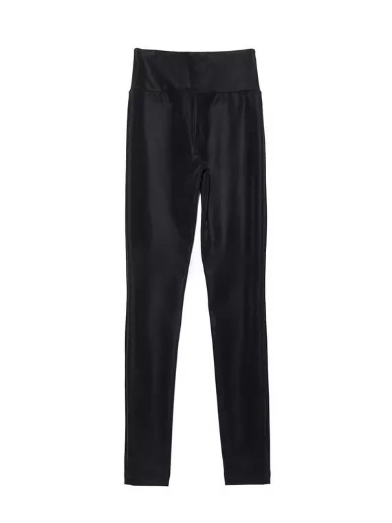 Моделирующие женские леггинсы miss conte с высокой посадкой из искусственной кожи black, 19С-861ТСП, 170-90/XS, CONTE ELEGANT,  - 6