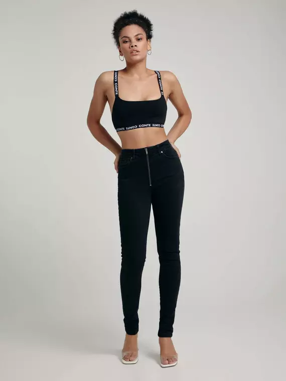 Бюстье из хлопка с v-образными бретелями fit day lbe 1504 black, , 170-84/XS, CONTE ELEGANT, - 2