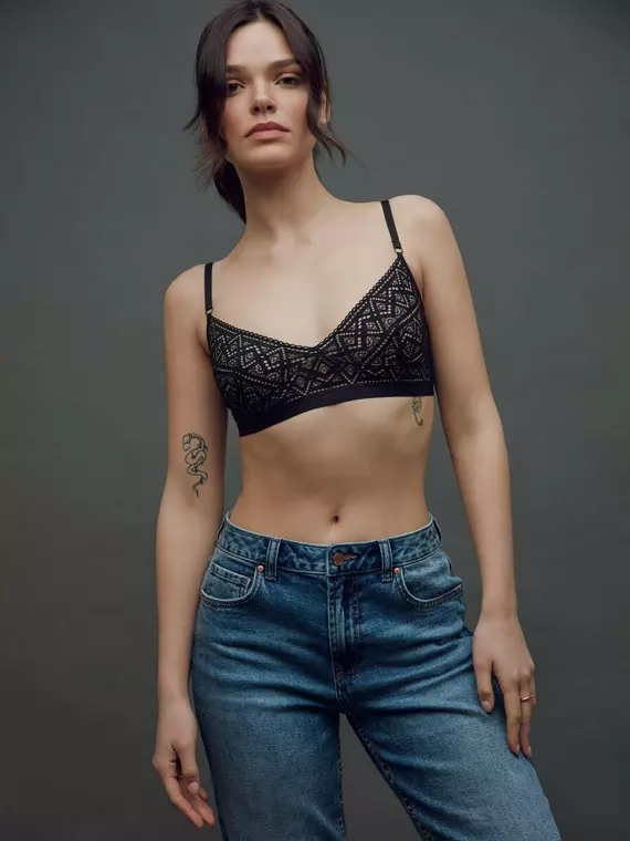Бюстье из фактурного кружева fairytale lbe 1552 black, , 170-96/L, CONTE ELEGANT, - 4