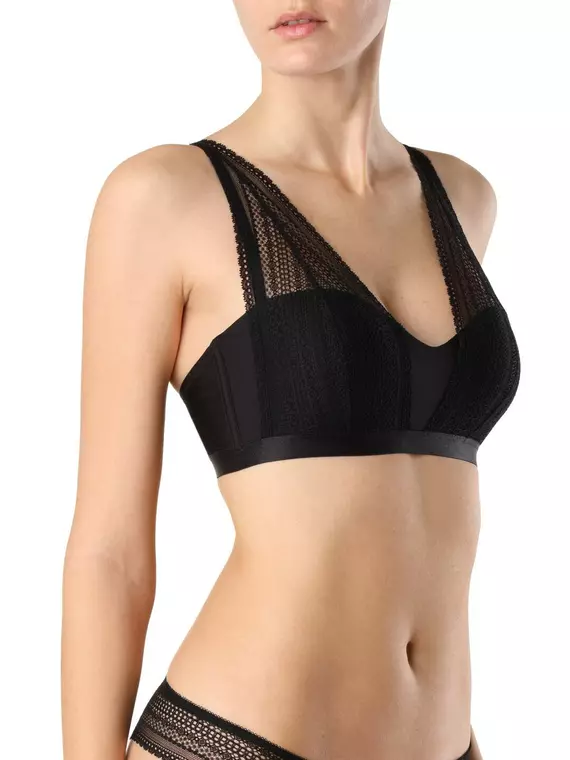Бюстгальтер бралетт без каркасов vintage rb7115 черный, 20С-0051КСП, 80A, CONTE ELEGANT,  - 1