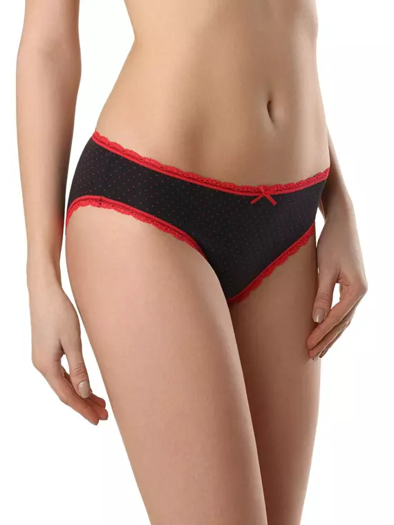 Трусы женские "бикини" lazy days conte lb 1003 (в коробке) black-red, 18С-791ТСП, 90/XS, CONTE ELEGANT,  - 1