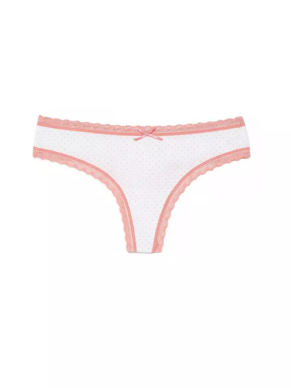 Трусы женские "стринг" lazy days conte lst 1004 (в коробке) white-dusty rose, 18С-792ТСП, 90/XS, CONTE ELEGANT,  - 3