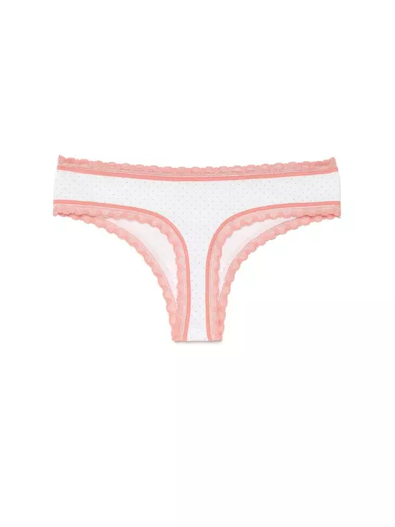 Трусы женские "стринг" lazy days conte lst 1004 (в коробке) white-dusty rose, 18С-792ТСП, 90/XS, CONTE ELEGANT,  - 4