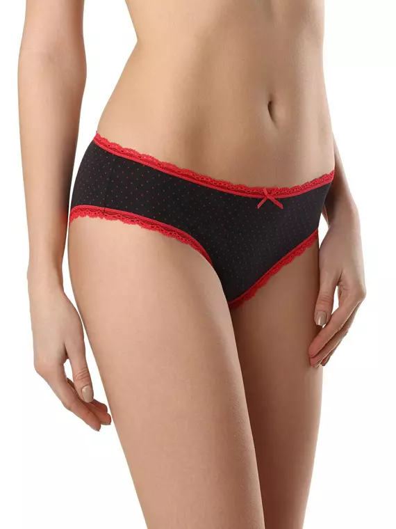Трусы женские "хипстер" lazy days conte lhp 1005 (в коробке) black-red, , 98/M, CONTE ELEGANT, - 1
