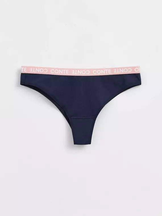 Трусы женские «бразилиана» из премиального хлопка energy lbr 1294 deep blue, 20С-1238ТСП, 90/XS, CONTE ELEGANT,  - 4