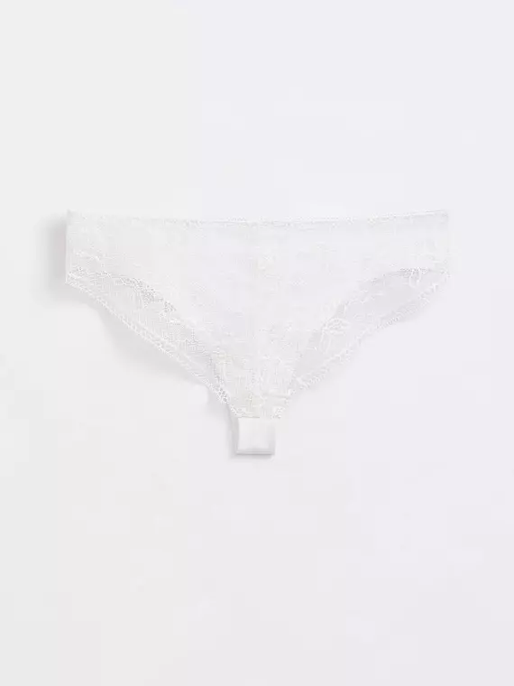 Трусы женские «бразилиана» из хлопка с кружевом light day lbr 1273 off-white, 20С-1217ТСП, 90/XS, CONTE ELEGANT,  - 3
