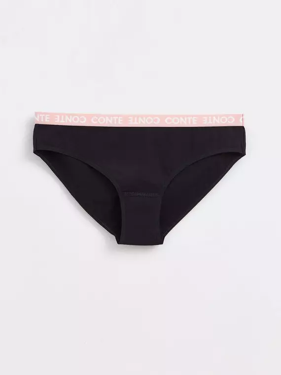 Трусы женские «бикини» из премиального хлопка energy lb 1296 black, 20С-1240ТСП, 90/XS, CONTE ELEGANT,  - 3