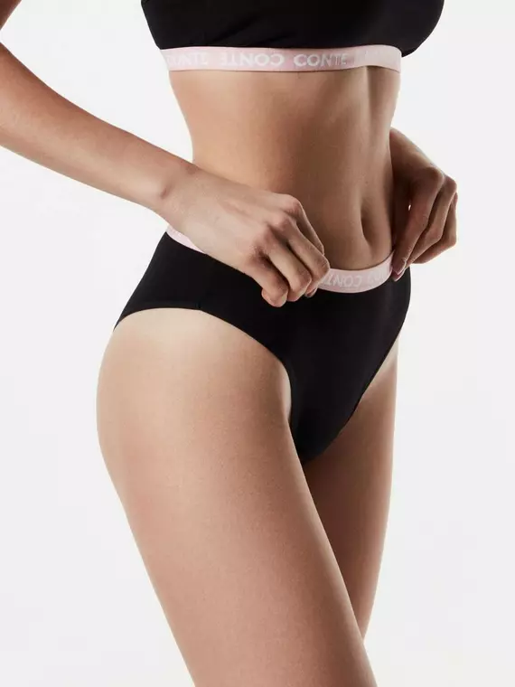 Трусы женские «бразилиана» из премиального хлопка energy lbr 1295 black, 20С-1239ТСП, 90/XS, CONTE ELEGANT,  - 2