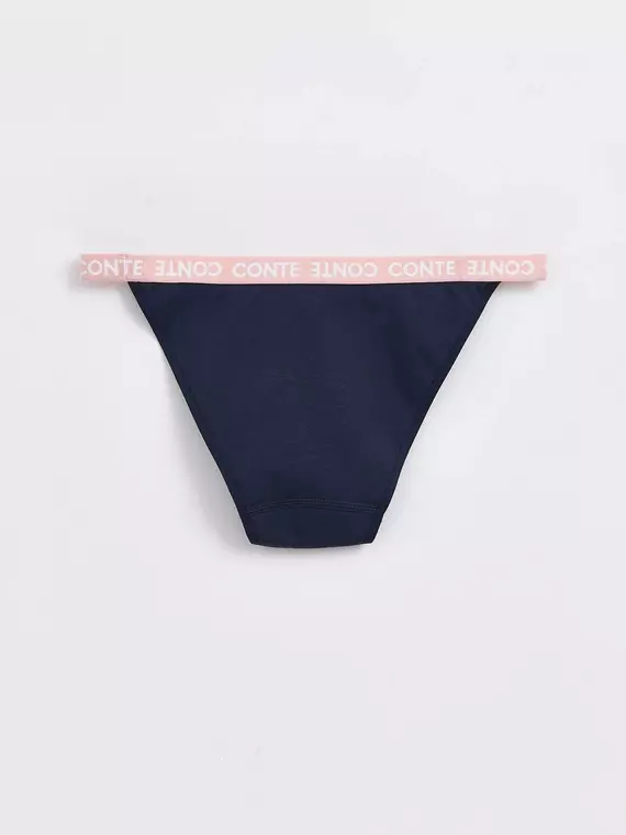 Трусы женские «танга» из премиального хлопка energy lta 1293 deep blue, , 90/XS, CONTE ELEGANT, - 2