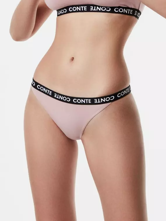 Трусы женские «танга» из премиального хлопка energy lta 1293 wood rose, , 90/XS, CONTE ELEGANT, - 1