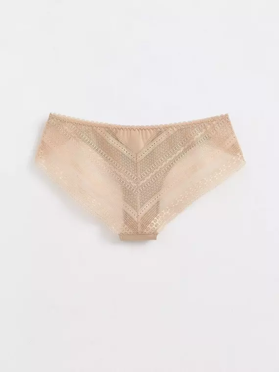 Трусы женские «бикини» из хлопка и кружева romantic story lb 1265 skin, 20С-1209ТСП, 90/XS, CONTE ELEGANT,  - 4