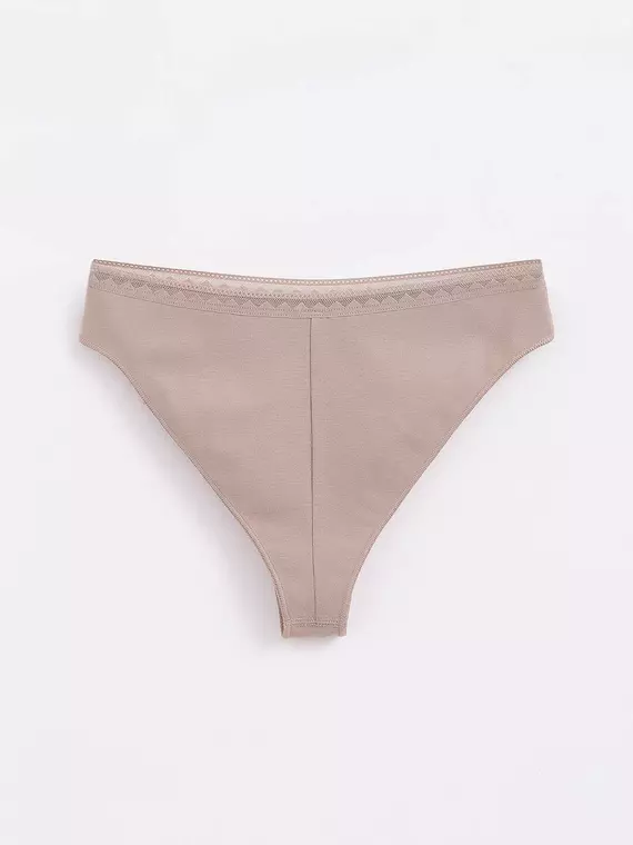 Трусы женские "бразилиана" c высокой посадкой classic basic lbr 1350 cappuccino, 20С-1332ТСП, 90/XS, CONTE ELEGANT,  - 2