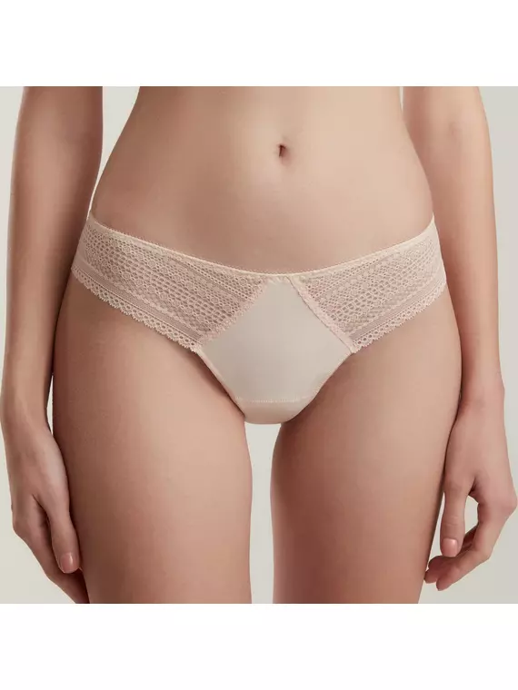 Трусы женские "танга" со средней линией талии vintage rp6072 миндаль, 20С-0018КСП, 90/XS, CONTE ELEGANT,  - 1
