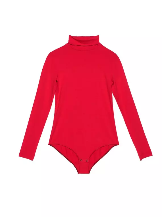 Женская боди-водолазка из вискозы lbd 1029 flame red, 19С-818ТСП, 164-100-106/XL, CONTE ELEGANT,  - 5