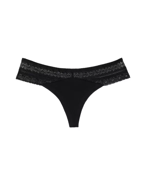 Трусы женские conte "стринг" macramer art lst 776 (в коробке) black, , 94/S, CONTE ELEGANT, - 3