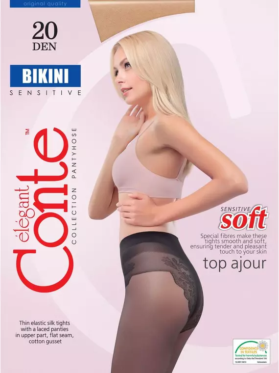 Колготки женские conte bikini 20 den grafit, 8С-34СП, 2, CONTE ELEGANT,  - 6